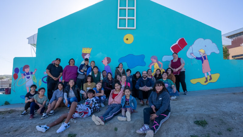 Se inauguró un mural por el Mes de la Familia en el CPB Máximo Abásolo