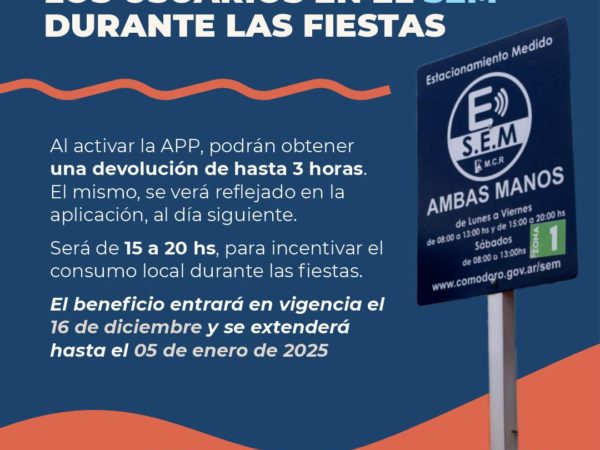 Atención: habrá descuentos para los usuarios en el SEM durante las fiestas