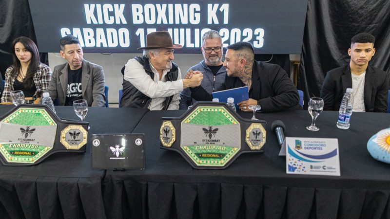 El Municipio firmó convenio por aportes económicos y anunció velada histórica de kick boxing en Comodoro Rivadavia