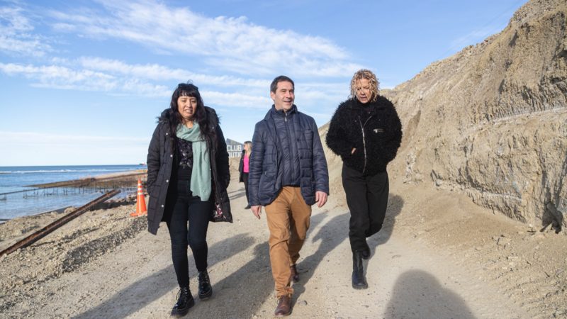 Luque recorrió la obra del Camino ARA San Juan que va a transformar a la zona norte de Comodoro