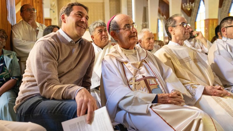 Luque participó del homenaje al obispo Joaquín Gimeno Lahoz