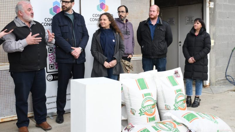 Se concretó una entrega de alimento balanceado para gallinas ponedoras para dar continuidad al Programa Prohuerta del INTA