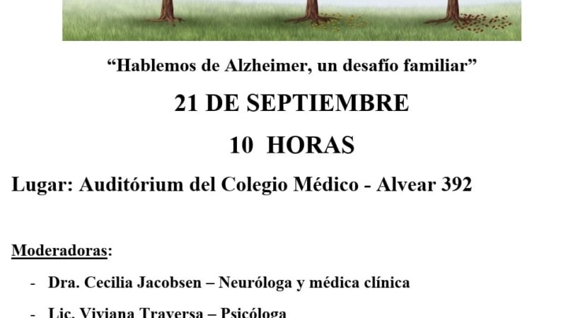 El Municipio realizará un cine debate para concientizar sobre el Alzheimer