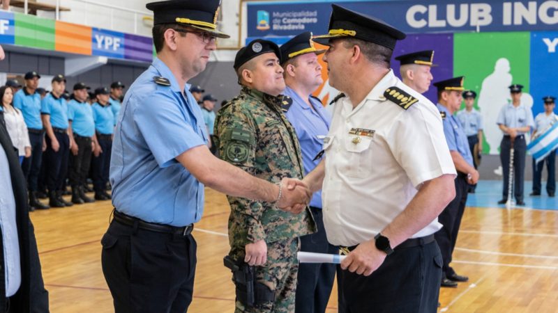 Autoridades municipales acompañaron el acto de ascenso de la Policía del Chubut